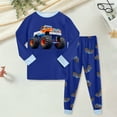 thumbnail image 2 of Caqnni Ensemble de Base Unisexe pour Enfant, Col Rond à Manches Longues et Pantalon à Bande Élastique 2 Pcs, la Tenue Douce Indispensable pour les Jours Frais d'Été à Automne (A-Bleu, 7-8 Ans), 2 of 6