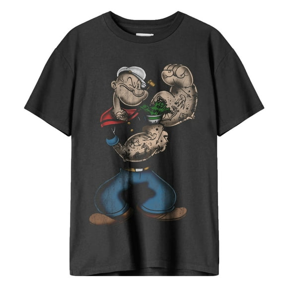 Philcos Popeye Spinach Flex Black Tee