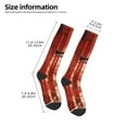 thumbnail image 2 of Gaeub Silhouette Trumpet Red Art Printed Design Socks Stretchy High Tube Socks for Men Women Teens , Softball Soccer Socks for Hiking, Sport, 2 of 6