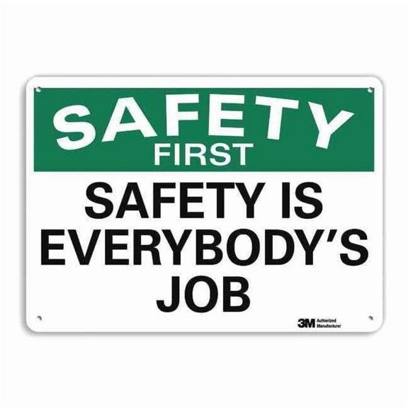 Safety Sign, 10 in Height, 14 in Width, Aluminum, Horizontal Rectangle, English, U7-1243-RA_14X10