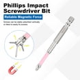 thumbnail image 3 of 5pcs PH2 Phillips Impact Screwdriver Bit 3.5" Long Magnetic Anti Slip Tip, 3 of 7