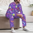 thumbnail image 7 of Naloa Chemistry Tools Men’s Pajamas Set - Long Sleeve Button Down Sleep Shirt and Pajama Bottoms Sleepwear Set-Large, 7 of 7