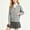 Gray, variant on Kids Preppy Cardigan Sweater School Uniform V-neck Pockets Long Sleeve Button Open Front Knit Tops Fall Winter Outfit with Pockets Navy 3-4 Years