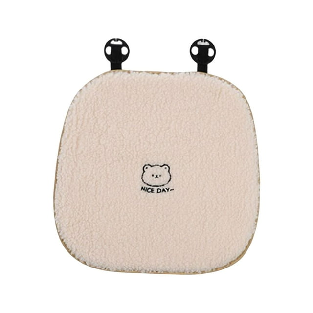 Accesorios universales para cojines de asiento de coche, protección agradable para la piel, duradero, antideslizante, cómodo y bonito protector de almohadilla para Asiento delantero del oso