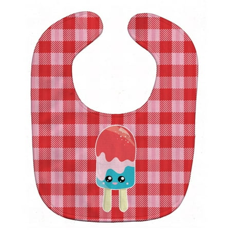

Carolines Treasures BB7067BIB Ice Pop Popcicle Face Gingham Baby Bib 10 x 13 multicolor