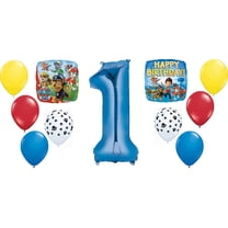 Royal Princess Crown 1st Birthday Balloon Bouquet Set – 10 Piece Mylar & Latex Balloons, Gold & Pink, With Crown & Number 1