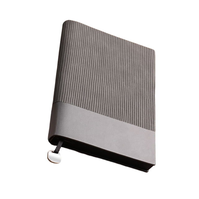 Cuaderno de moda Notas de papel engrosado Bloc de notas portátil con marcapáginas Caja de regalo Set Tomar notas Diario Estudiante de escuela Cuadernos de escritura y cuadernos de bocetos Gris A5