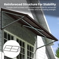 thumbnail image 4 of BACKYARD BEAUTIFUL Metal Awning 100" x 36", Front Door and Window Canopy with Powder-Coated Frame, Weather Resistant Sun and Rain Shelter for Patio, Entrance, Porch and Balcony, Dark Gray, 4 of 9