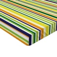 thumbnail image 2 of Ambesonne Striped Fitted Sheet, Vibrant Lines Pattern, Twin XL Size, Multicolor, 2 of 3