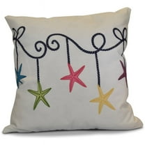 Simply Daisy 16" x 16" Starfish Ornaments Geometric Print Pillow