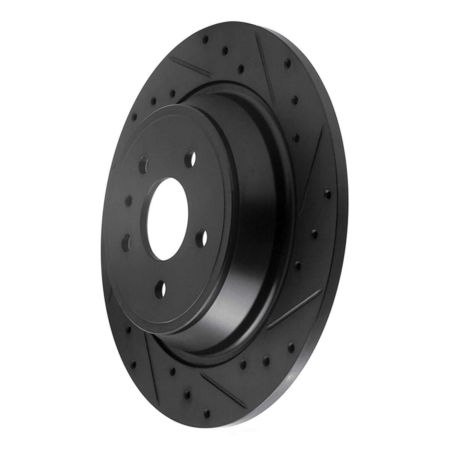 Dynamic Friction Company 633-54072R DFC Brake Rotor - Drilled And Slotted - Black