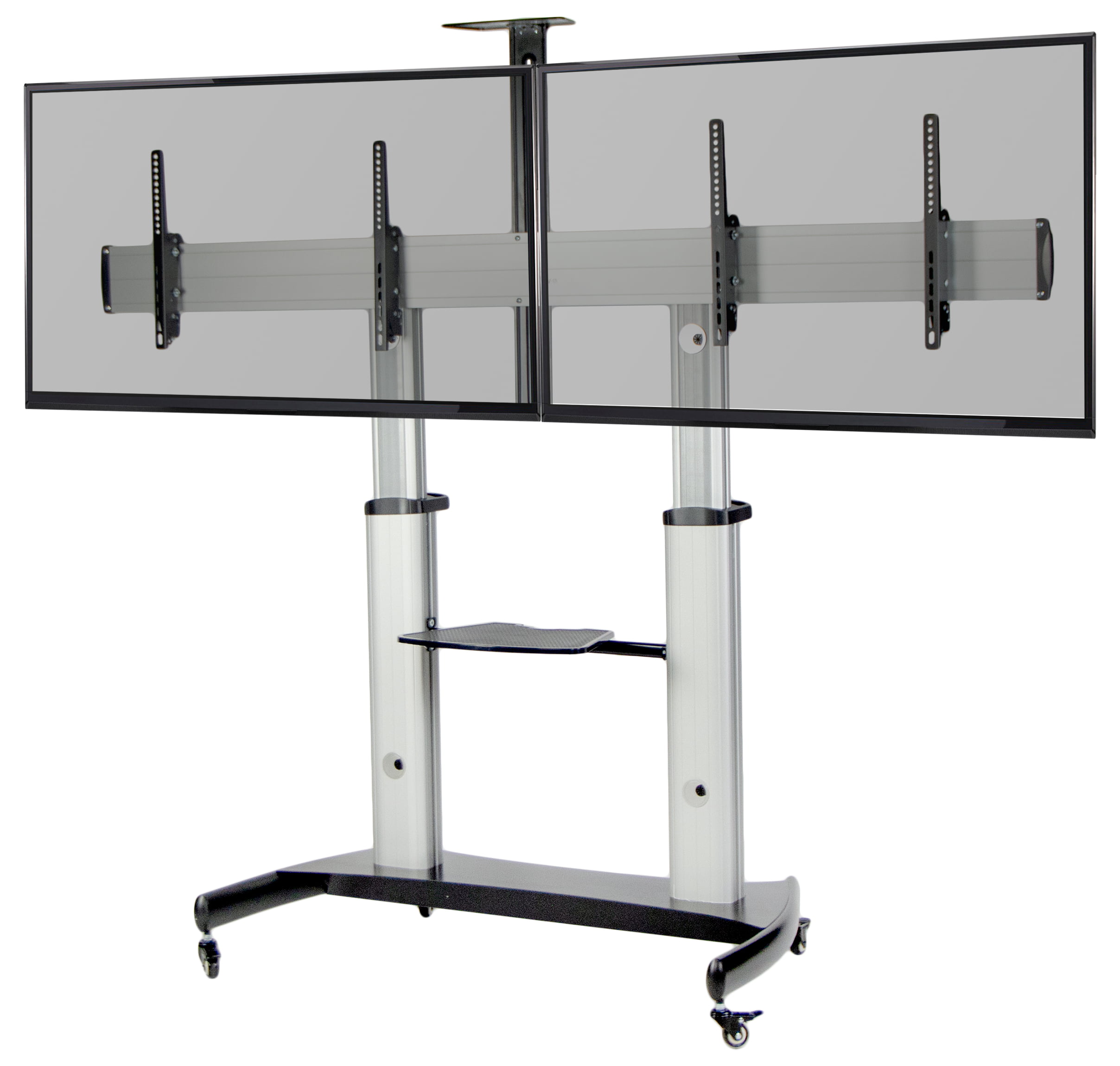 VIVO Ultra Heavy Duty Mobile Rolling  TV  Stand  for Flat 