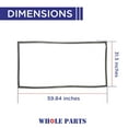 thumbnail image 4 of Whole Parts Refrigerator Freezer Door Gasket (Black Color) Part# 5304507206 - Replacement & Compatible with Some Electrolux, Kenmore and Frigidaire Refrigerators, 4 of 7