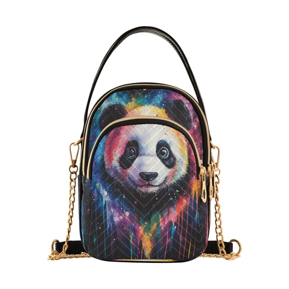 DIXRUYEE Cross Body Fashion Shoulder Waist Purse Bags Galactic Panda Serenade Pocket Handbags