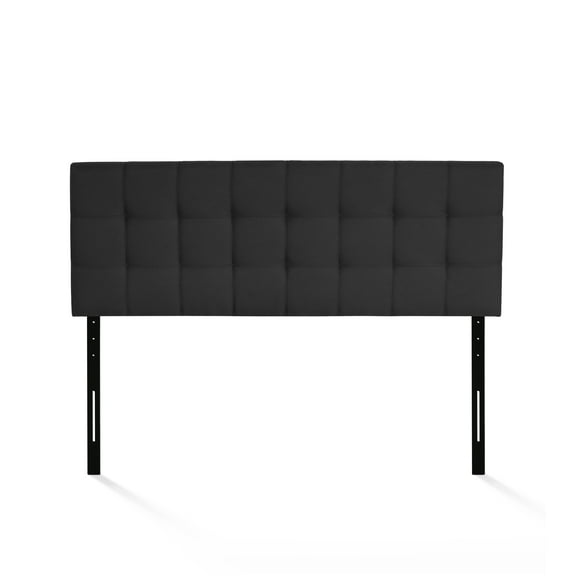 Furinno Roanne Tufted Headboard, Black, Queen