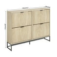 thumbnail image 5 of Fiogmub Shoe Storage Cabinet, 2 Flip Drawers, Wooden Shoe Rack Organizer, Entryway, 5 of 7