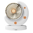 thumbnail image 3 of Mini Ventilador Con Forma De Luna Con Estrellas Portátil Recargable VIMI Color Blanco, 3 of 3