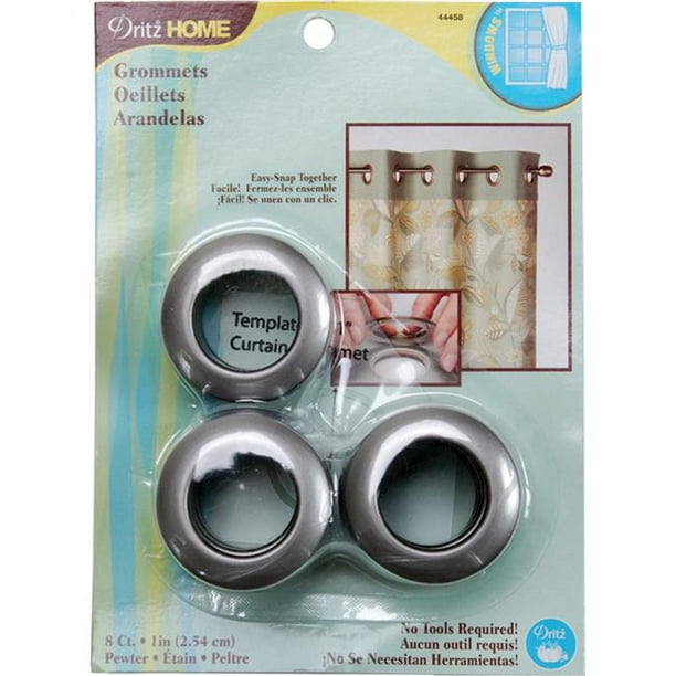 Dritz 444 1 58 pewter home curtain grommets inner diameter plastic 1