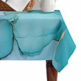 thumbnail image 4 of Teal Blue Marble Table Cloth Waterproof Tablecloths, Modern Abstract Art Marble Crack Tablecloth Dining Table Cover for Kitchen Party Tabletop Outdoor, Rectangle Tablecloth 60x84 Inch, 4 of 9