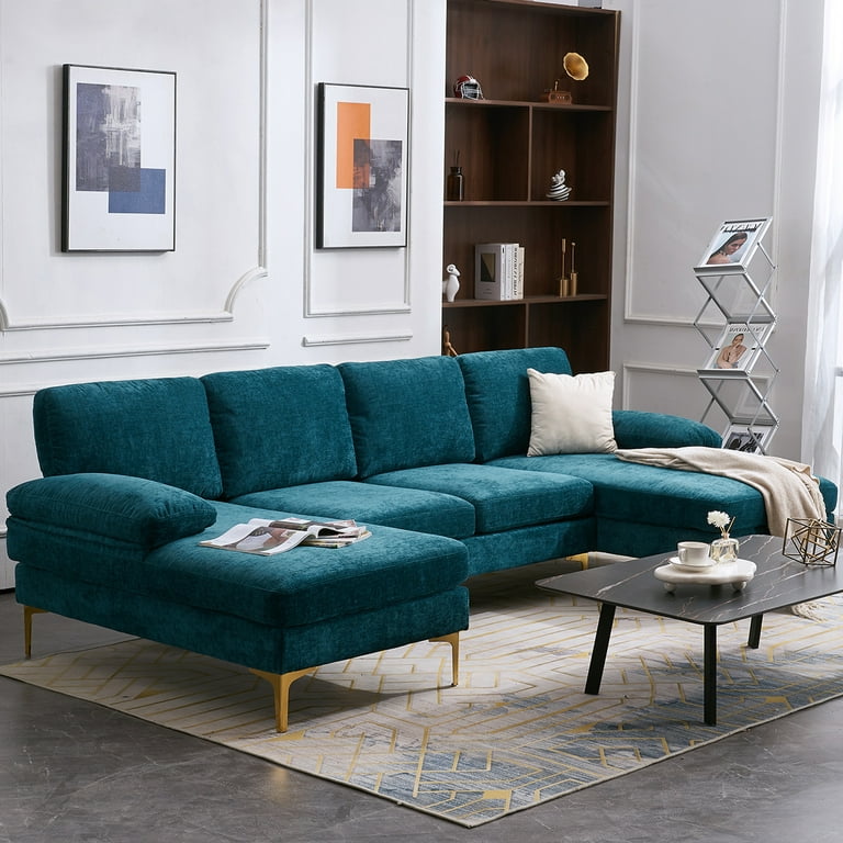 Modern large fabric sectional sale sofa extra wide