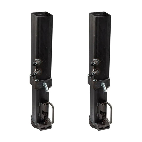 2 Pack Square Gooseneck Trailer Coupler w/ Load Bearing Pin Set Compatible w/ 2-5/16" Hitch Ball 25,000 Lbs WLL, Coupler Retracted Height 32" and Extended up to 40"