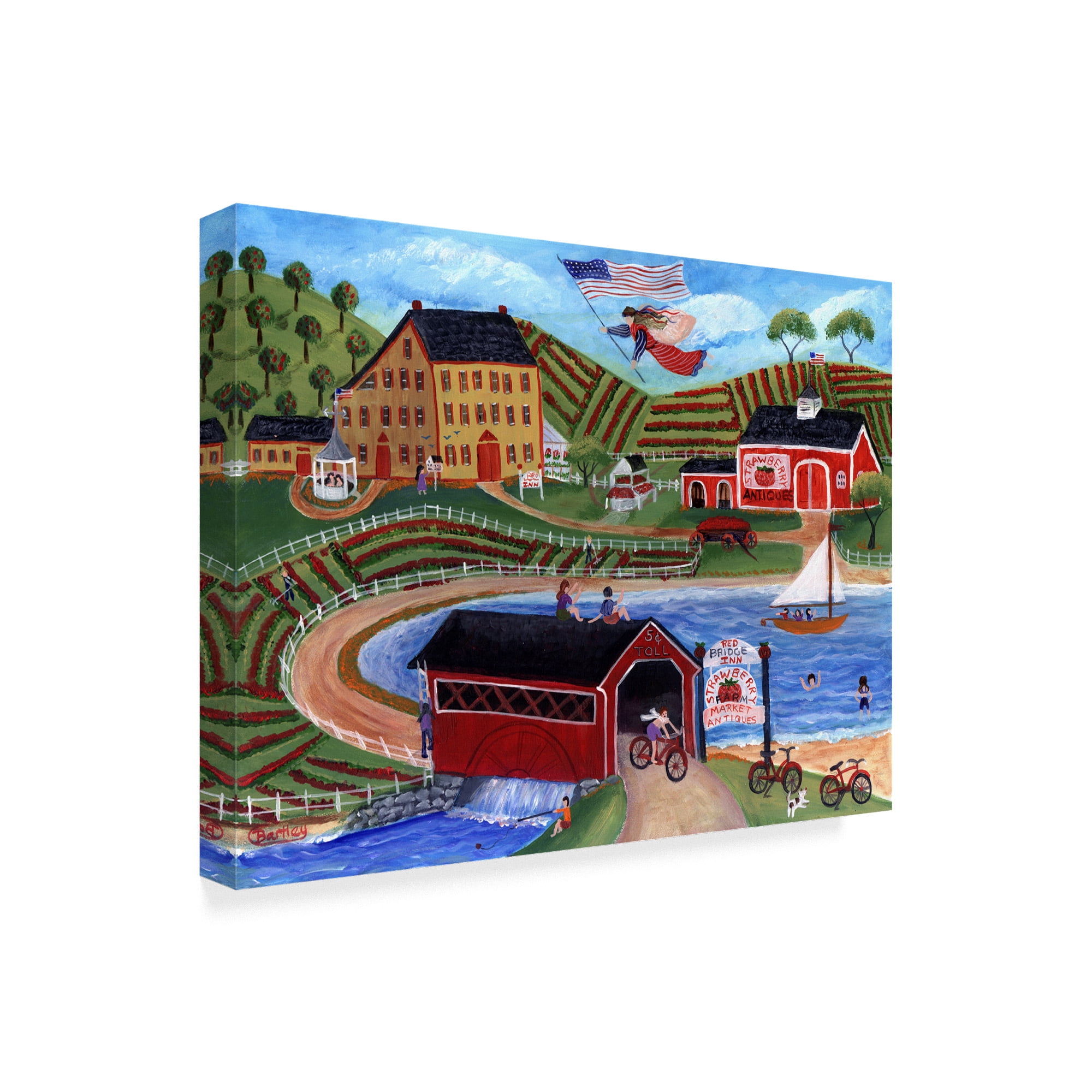 Trademark Fine Art 'Strawberry Market Antiques ' Canvas Art by Cheryl Bartley