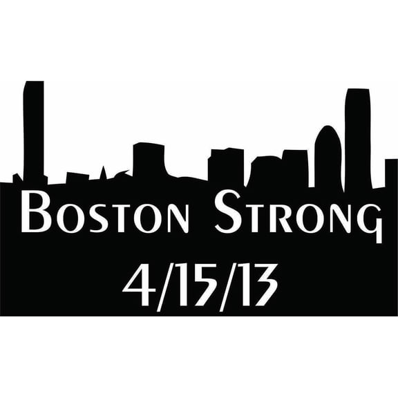 Custom Wall Decal Boston Strong Vinyl / Memorial Marathon Sticker 6"X 4" Car Bumper Support Expolsion Kids Family Tribute Rememberance 4-15-13