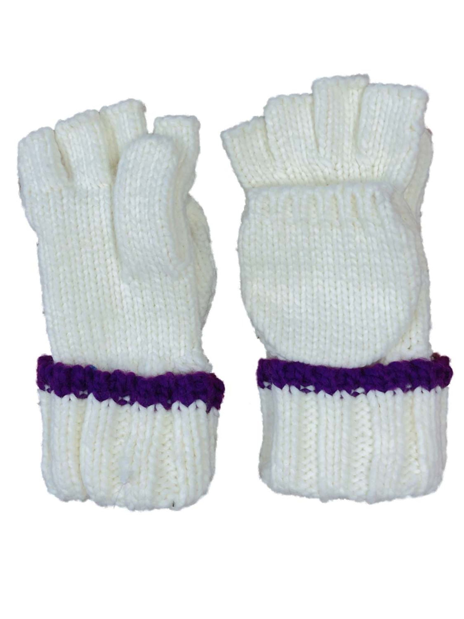 Age 1-3 Years Old 6 Pairs of Winter Warm Knitted Strip Gloves Baby Stretch Mittens for Boys and Girls QKURT Toddler Mittens