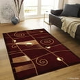 thumbnail image 2 of Allstar Rugs Allstar Combo Modern and Chic Swirl Design Rug Chocolate 5' 2"x7' 1" 5' x 8', 2 of 5
