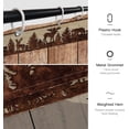 thumbnail image 4 of Farmhouse Rustic Deer Small Shower Stall Curtain Size 36" x 72", Forest Woodland Cabin Narrow Stand up Shower Curtains for Bathroom Decor Polyester Fabric Set, 4 of 6