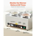 thumbnail image 2 of KFFKFF Commercial Soup Warmer, Electric Food Warmer Steam Table Countertop Bain Marie Four 6.34QT Stainless Steel Round Pot，86~185°F Adjustable Temp,1500W, 2 of 9