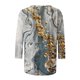 thumbnail image 5 of ICHUANYI Clearance Women's Fashion Printed T-shirt Mid-length 3/4 Sleeves Blouse Round Neck Casual Tops(Gray, S) ICHUANYI WER2023080709255, 5 of 5