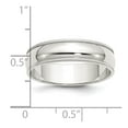 thumbnail image 5 of 925 Sterling Silver 6mm Half Round Milgrain Band Ring Size 12.5, 5 of 7