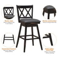 thumbnail image 4 of Giantex 29" Counter Height Cushioned Bar Chair, 360° Swivel Farmhouse Barstool w/Ergonomic Backrest, Waterproof PVC Surface & Solid Wood Structure, 4 of 6