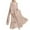 Beige, variant on Abayas Dress for Girls Muslim Dress with Hijab Flowy Layered Chiffon Islam Kaftan Robe Open Front Cardigan Prayer Dress