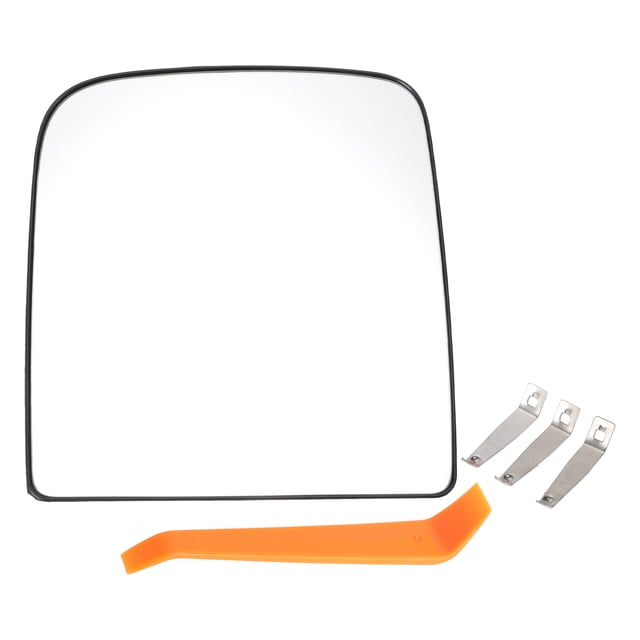 Unique Bargains 1 Set Reemplazo de Cristal de Espejo de Remolque para Dodge Ram 1500 2009-2020 Parte Superior Lado Derecho No.68067728AA/68067726AA Vidrio Real Plástico