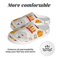 thumbnail image 6 of Rateoe Thanksgiving Print Women's Men's Cotton Knit Slippers Lightweight Memory Foam Indoor House Shoes with Anti-Skid Sole-46/47, 6 of 7