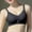 c01Black, variant on Women's Lace Embroidery Back Button Top Thin Bottom Thick Cup Breathable Comfortable Non-Steel Ring Underwear Daily Bra Green 40