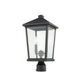 thumbnail image 3 of Z-Lite Beacon 2 Light 20" Glass Aluminum Outdoor Lamp Post Fixture in Black, 3 of 5