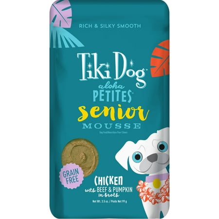 Tiki Dog Aloha Petities Senior Mousse Chicken with Beef 12-3.5 oz. (Best Dog Food For German Shorthair)