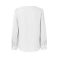 thumbnail image 5 of Long Sleeve Shirts for Women Women Spring And Autumn Lace V Neck Plain Lace Elegant Shirt Fashion Solid Color Elegant Blouse Short Sleeve Comfy Soft Tee Z0D-White, XXL, 5 of 5