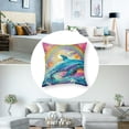 thumbnail image 5 of Ullo0ord Home ative of 2 with Invisible Zipper Throw Pillow Covers Pillow Covers Square Cushion Covers Sofa Bedroom 18x18in, 5 of 7