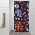 thumbnail image 2 of Darkpurple Daisy Flower Orange Petals Pattern Shower Curtain 36"x72" ,Bathroom Decorative Shower Curtains Set with 12 Hooks,Modern Waterproof Washable Shower Curtain, 2 of 6