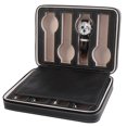 thumbnail image 2 of Peahefy 1Pc 8 Grids Watch Display Storage Box Portable Zippered Travel Collector Case Organizer New,Watch Box, Watch Case, 2 of 4