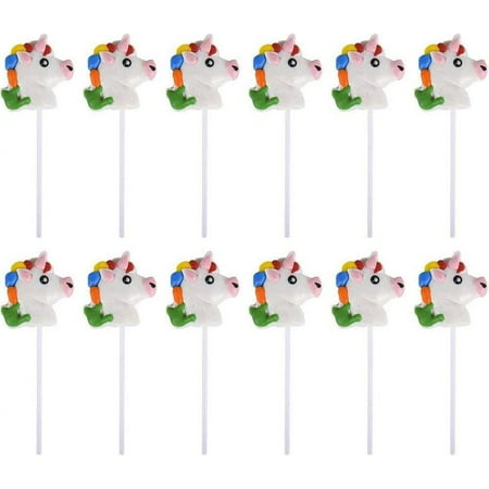 2 Head Unicorn Lollipops - Pack of 12 Magical Candy Suckers for Party Favors, Cake Decorations, Novelty Supplies or Treats for Halloween, Christmas, Baby Showers by Kidsco