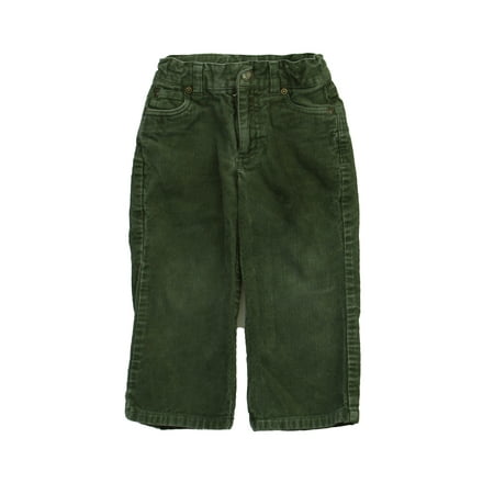 

Pre-owned Janie and Jack Boys Green Corduroy Pants size: 2T