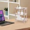 thumbnail image 4 of Estantería de almacenamiento rectangular de 3 capas | Estante organizador de baño de plástico | De pie | Polivalente para cocina/baño | Diseño estable y duradero | Ahorro de espacio | 1 paquete, 4 of 6