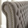 thumbnail image 3 of Steve Silver Swanson Tufted King Sleigh Bed in Gray, 3 of 5