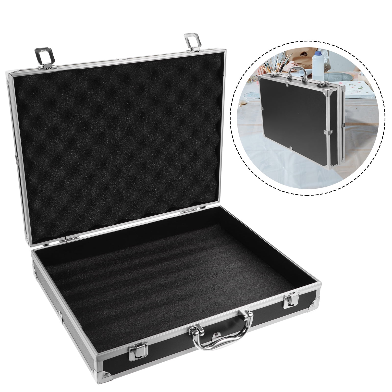 Cheap Portable Lockable Aluminium Hard Make Up Travel Storage Box