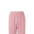 thumbnail image 4 of HVOBTTY Summer Women's Casual Straight Leg Pants Solid Color Elastic Waist Worker Work Long Pants, 4 of 4